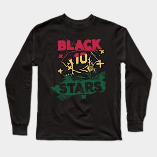 Vintage Ghanaian Football // Retro Grunge Ghana Black Stars Soccer Long Sleeve T-Shirt